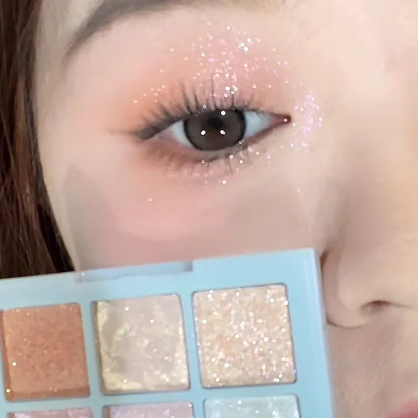 Christmas Snowflake Nine-Color Shimmer Eyeshadow Palette