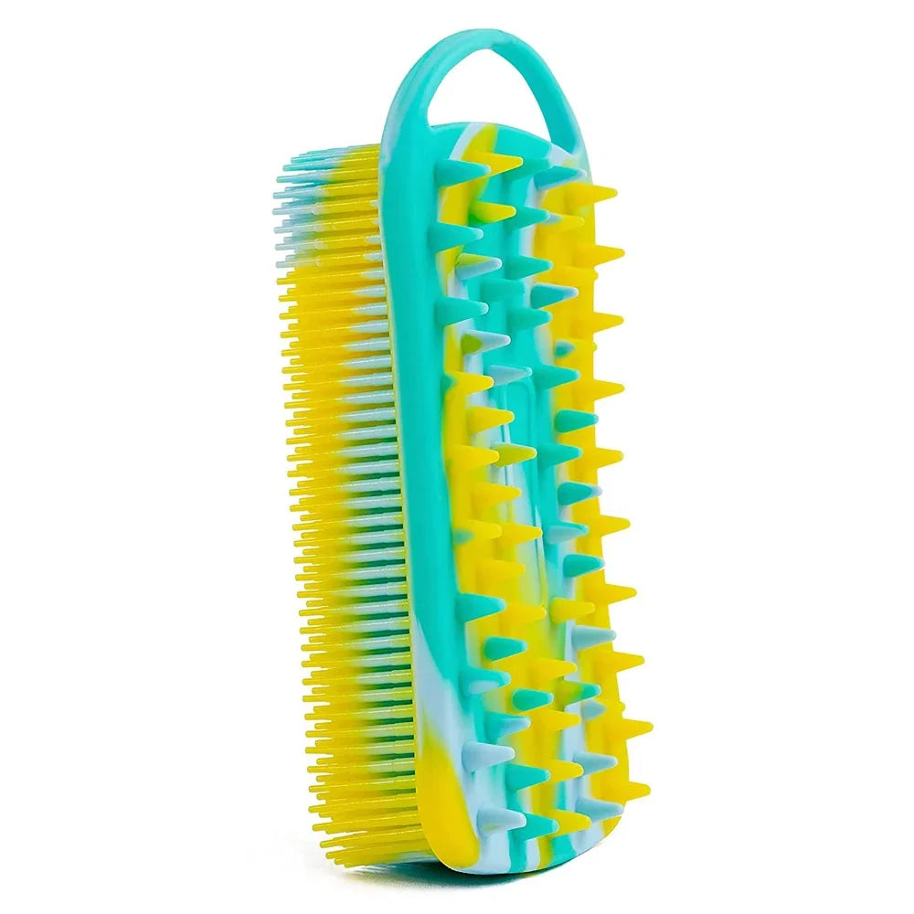 Double-Sided Silicone Shower &amp; Scalp Brush