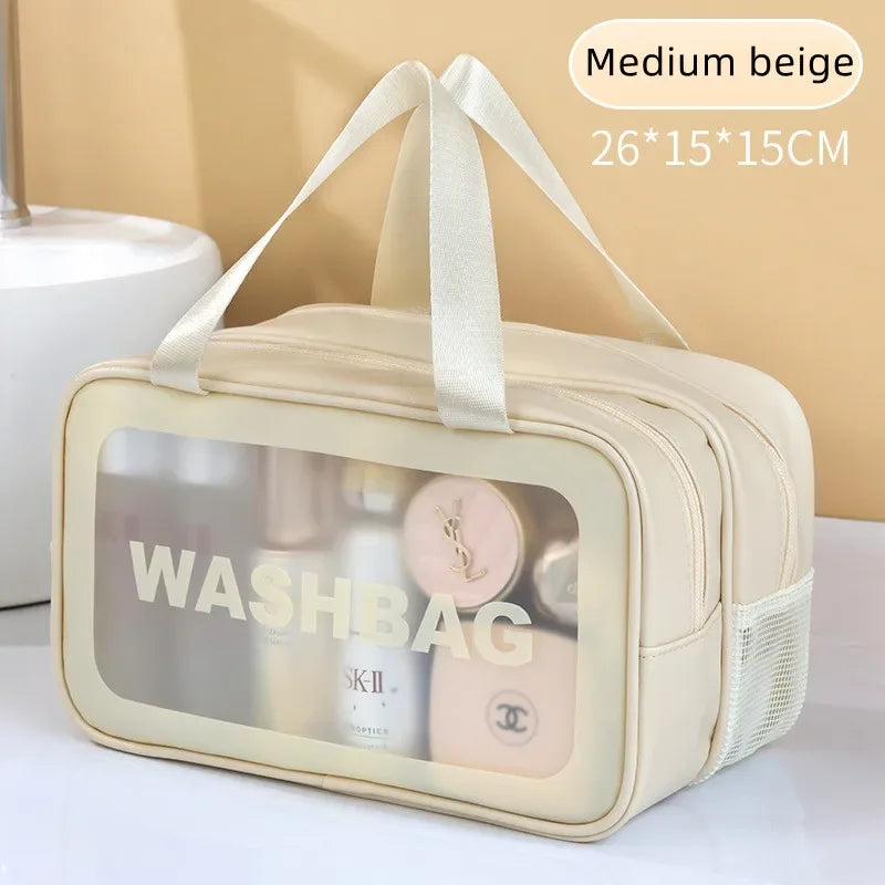 Double Transparent PU Makeup Bag