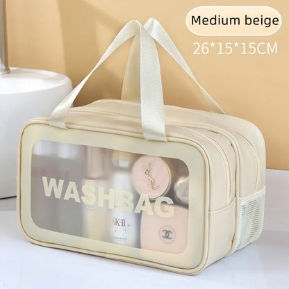 Double Transparent PU Makeup Bag