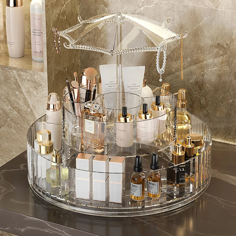 360° Rotating Acrylic Cosmetic Organizer