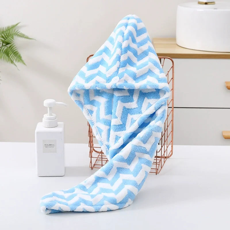 Microfiber Quick-Dry Hair Wrap Towel Turban