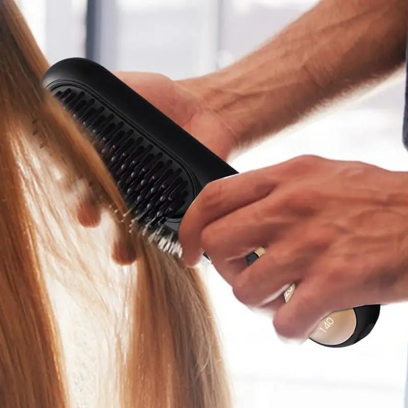 High-Heat Hair Straightening Brush Comb