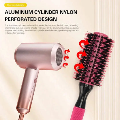 Round Tube Curly Hair Styling Brush for Salon and Barbers