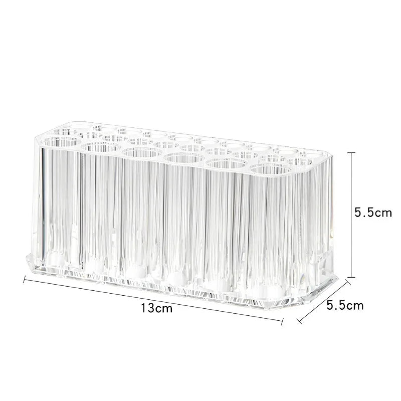 26-Hole Acrylic Nail Brush Organizer Stand