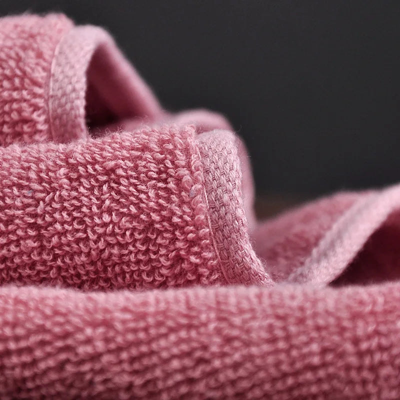 Christmas Red Embroidered Cotton Bath Towel Set