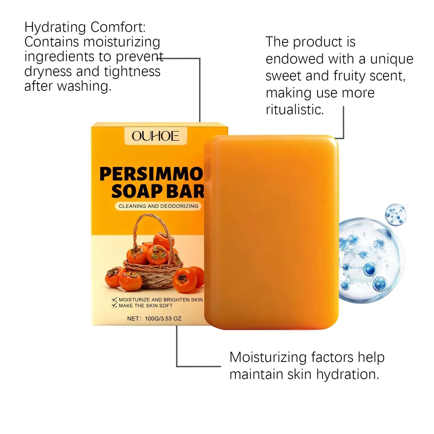Persimmon Fresh Bath Soap Hydrating Cleanser