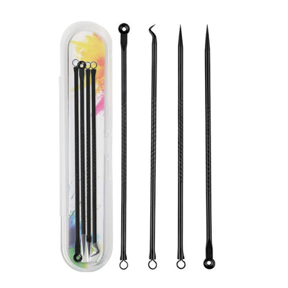 4-Piece Stainless Steel Acne Blackhead and Pimple Remover Set