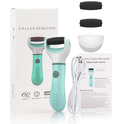 Rechargeable Waterproof Electric Foot Callus Remover Pedicure Kit