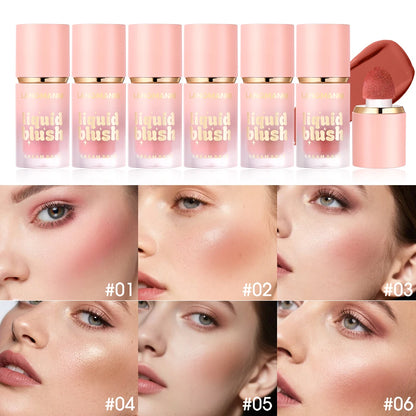 Six-Color Matte Liquid Blush
