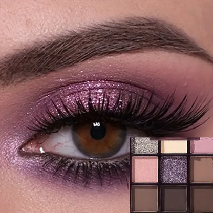 9-Color Purple Eyeshadow Palette