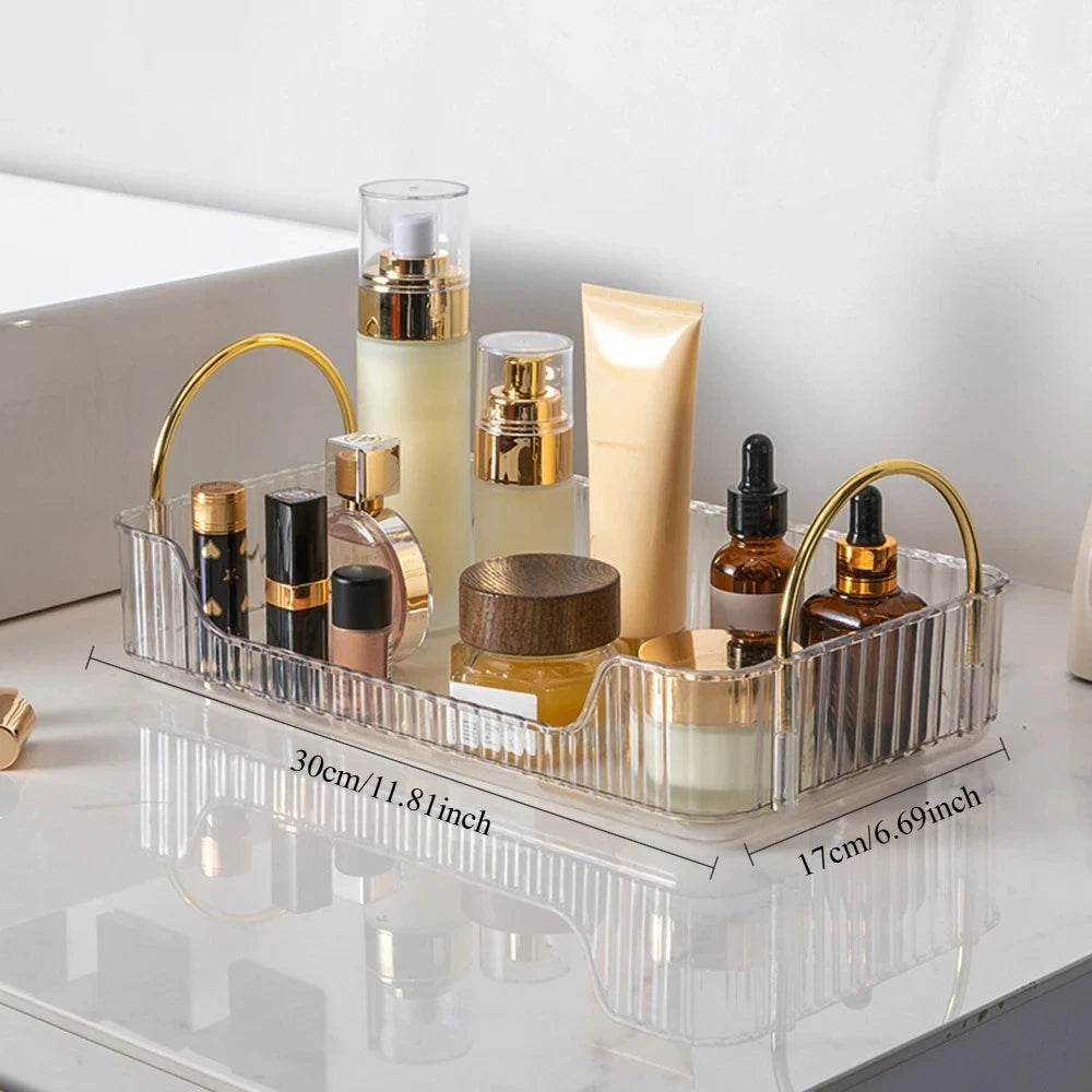 360° Rotating Transparent Makeup Organizer
