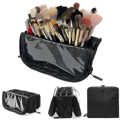 Stand-Up Makeup Brush Storage Bag