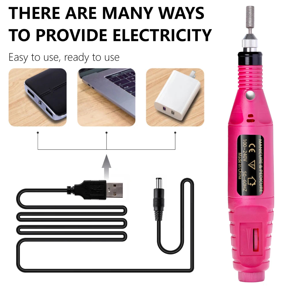 Powerful Electric Nail Drill Machine Set