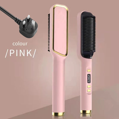 Electric Hot Comb Straightening Brush