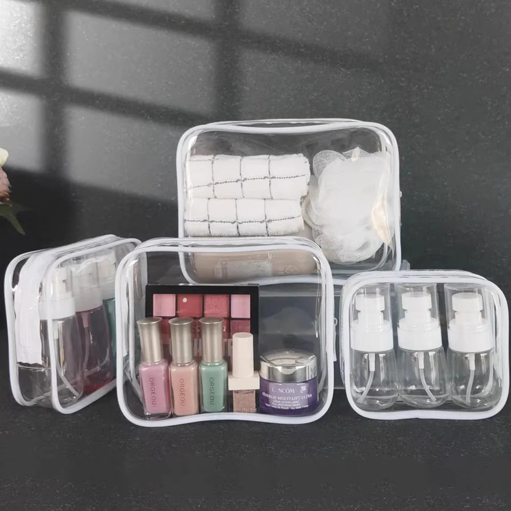 Clear White Travel Toiletry Bag