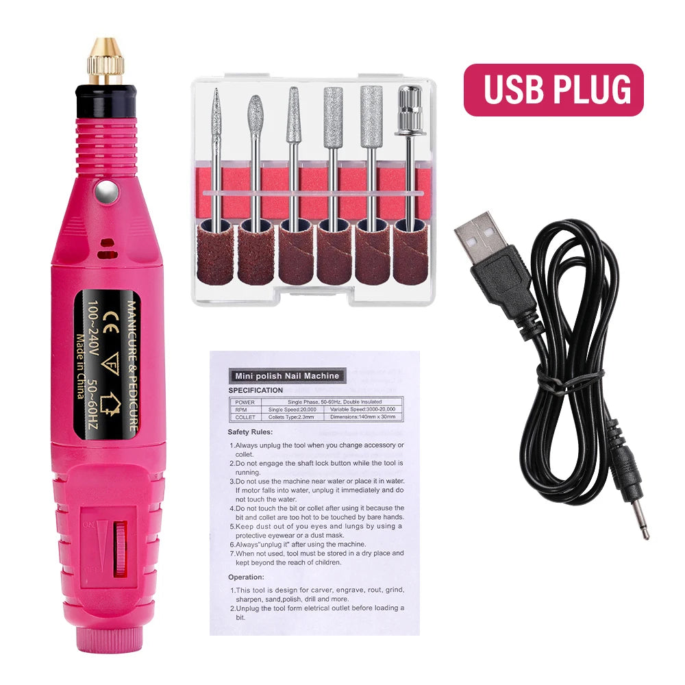 Professional Electric Nail Drill Machine Set