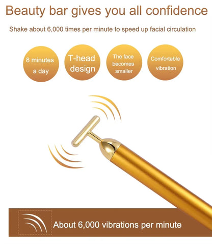 Golden Vibrating Facial Lift Beauty Bar