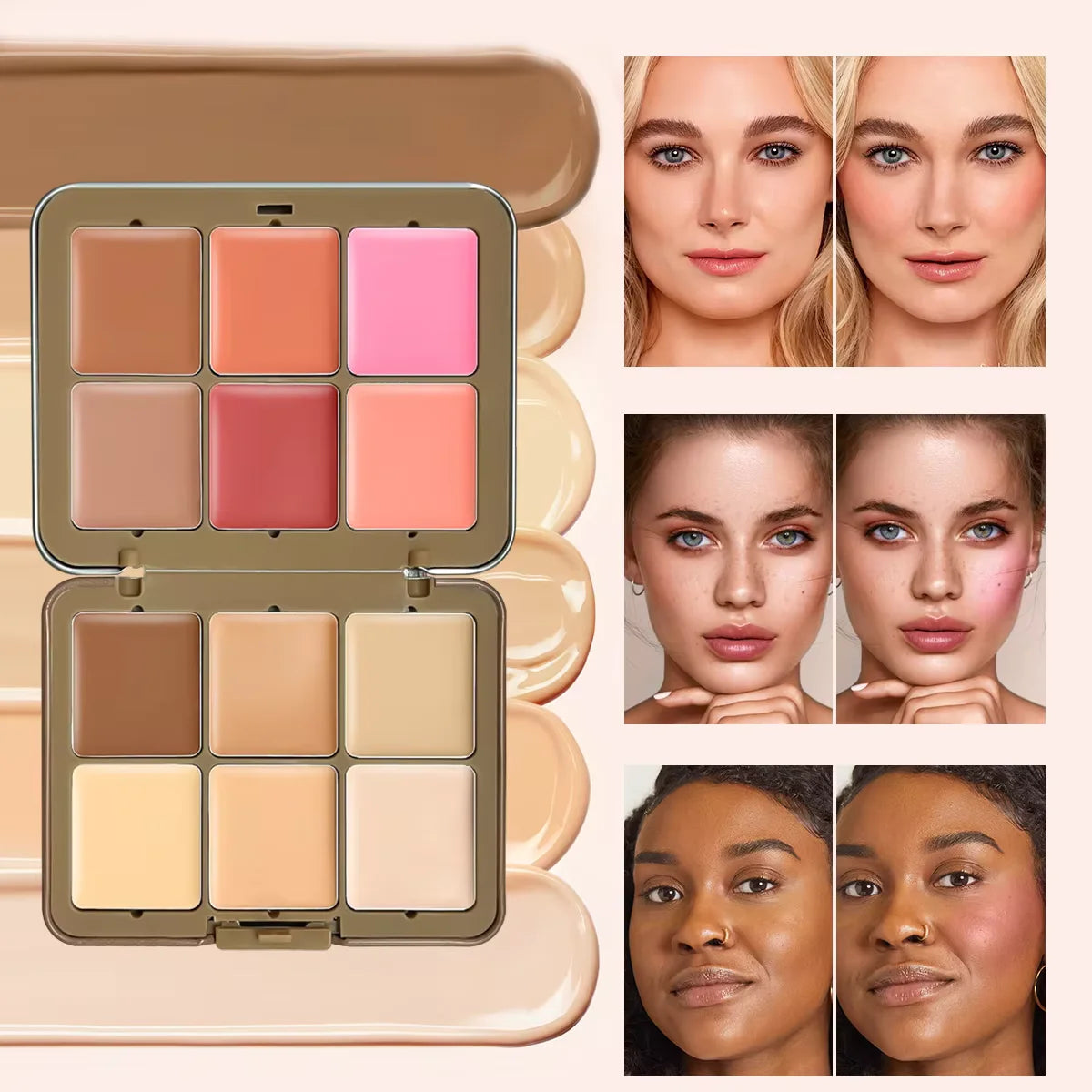 12-Color Plum Blossom Concealer Palette