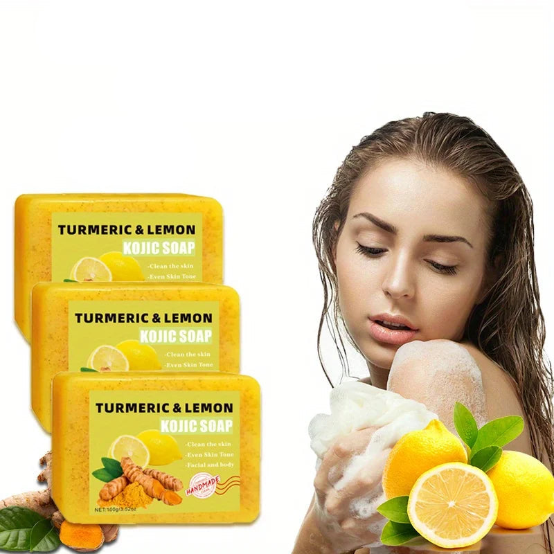 Lemon Turmeric Kojic Acid Soap Set