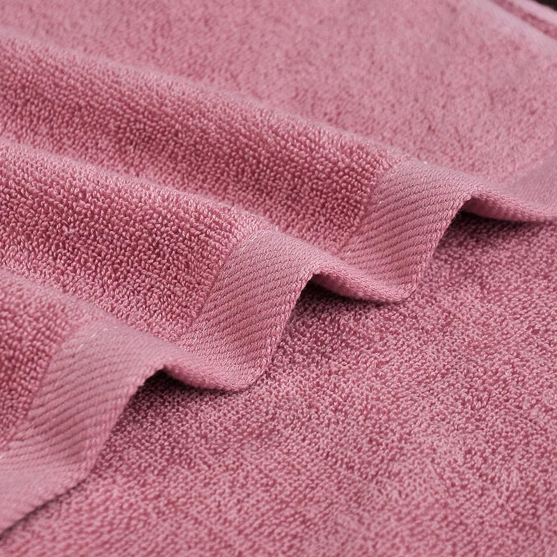 Christmas Red Embroidered Cotton Bath Towel Set