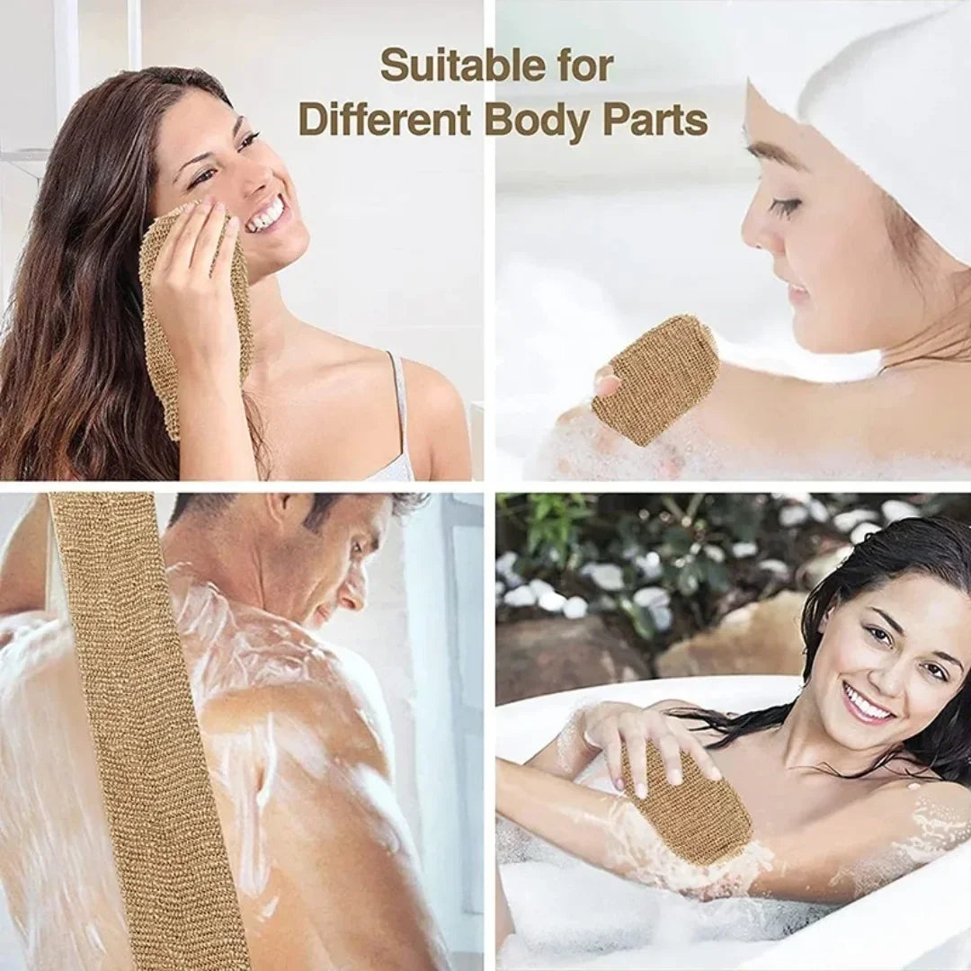 Hemp Exfoliating Back Scrubber Set