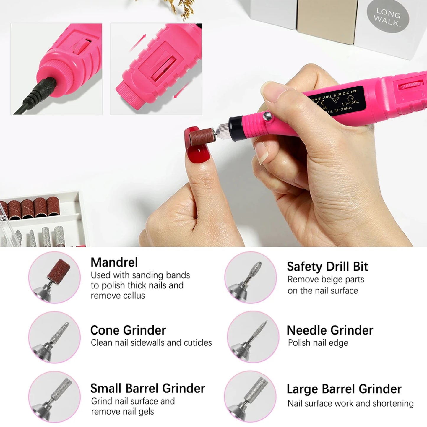 Powerful Electric Nail Drill Machine Set