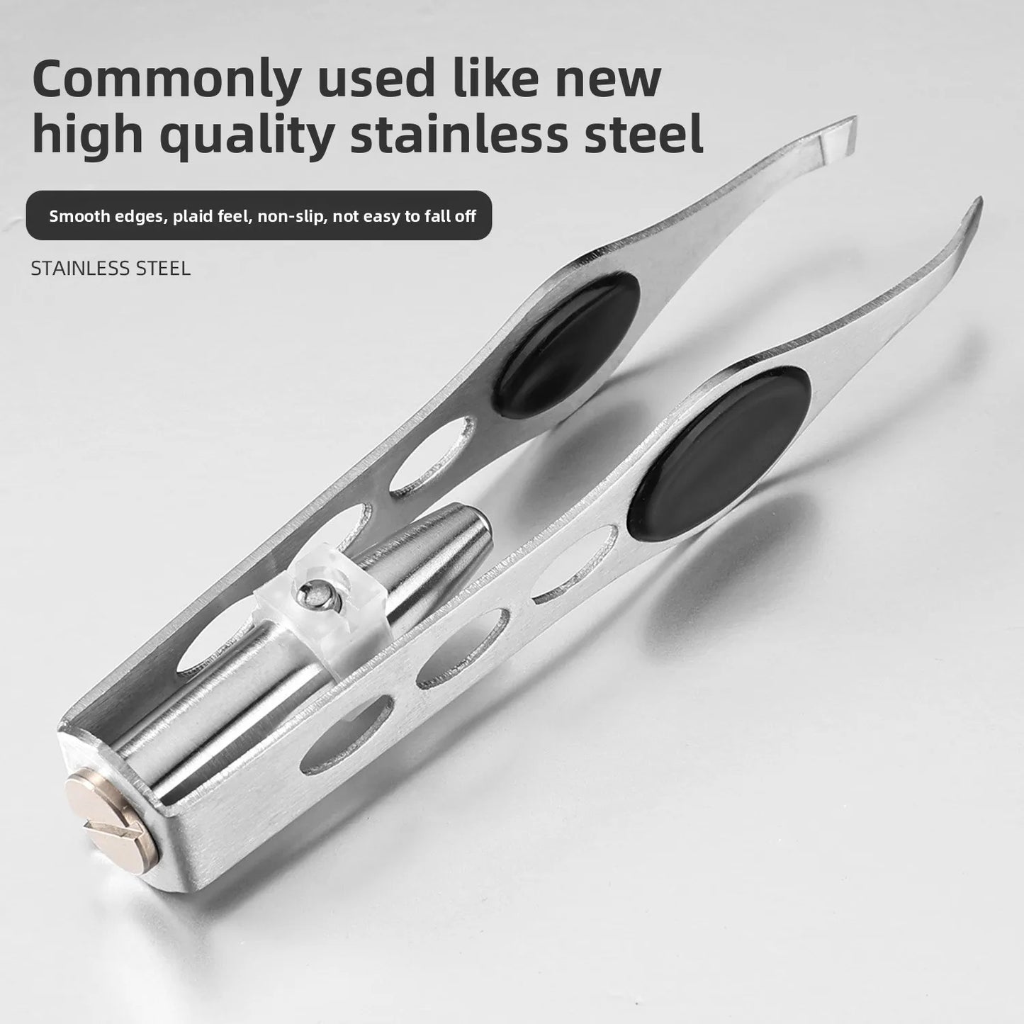 LED Stainless Steel Eyebrow Tweezer