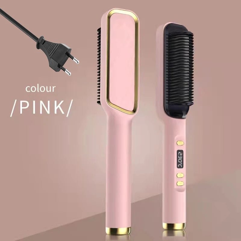 Electric Hot Comb Straightening Brush
