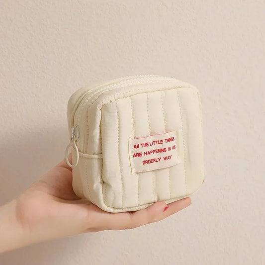 Compact Korean-Style Mini Makeup Bag