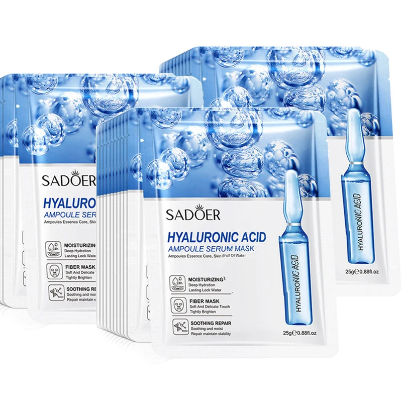 24K Gold Vitamin C and Hyaluronic Acid Facial Mask Set