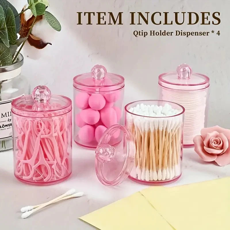 Transparent Acrylic Cotton Swab Storage Box