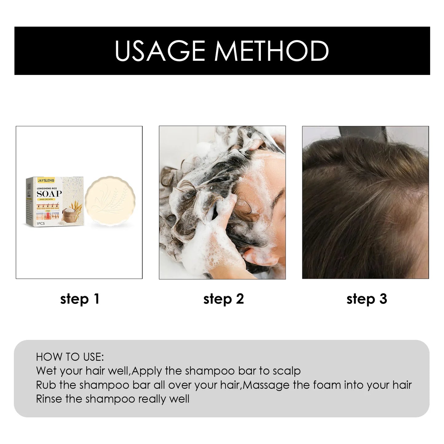 Rice Hair Growth Shampoo Bar