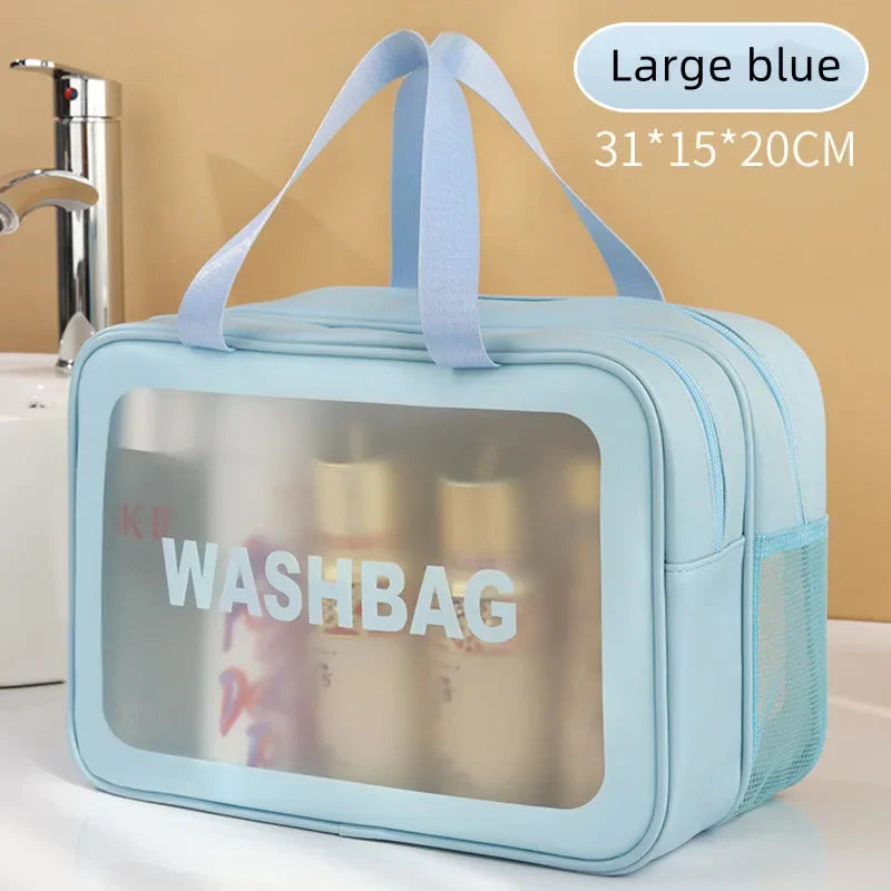Double Transparent PU Makeup Bag