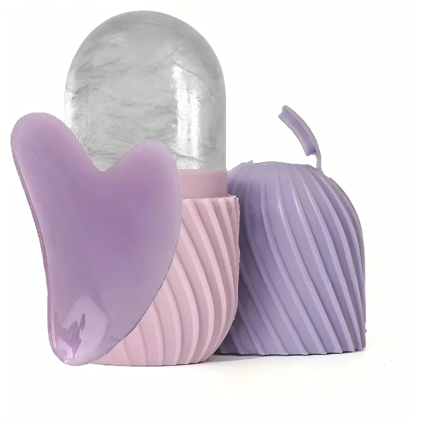 Heart Gua Sha and Ice Roller Facial Set