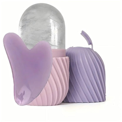 Heart Gua Sha and Ice Roller Facial Set