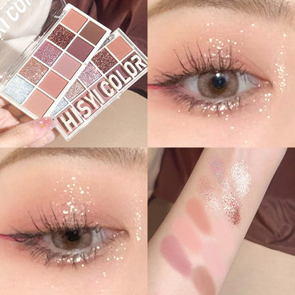 Ten-Color Pearl Matte Eyeshadow Palette