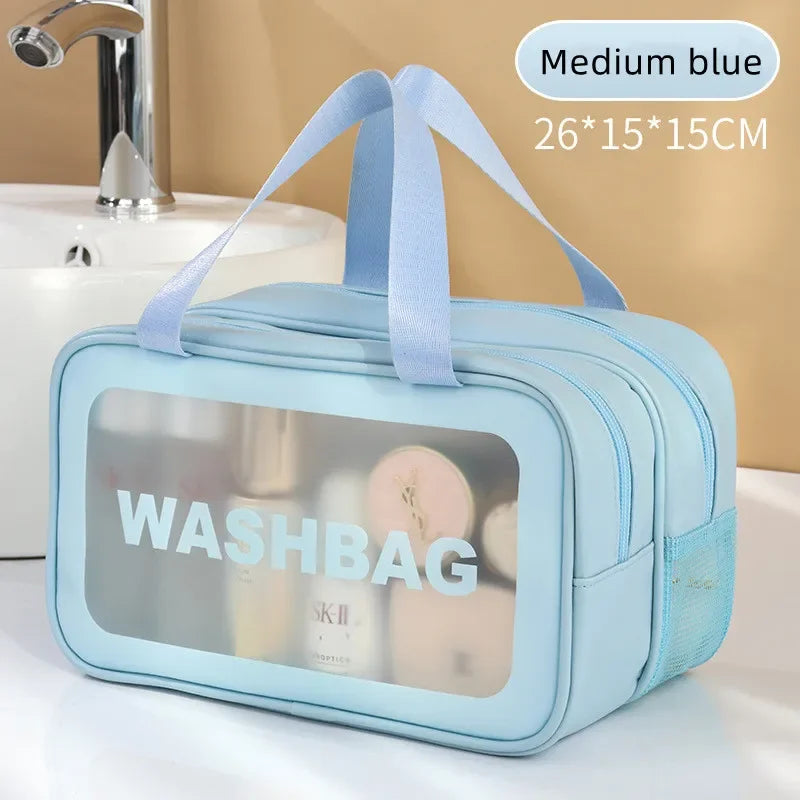 Double Transparent PU Makeup Bag
