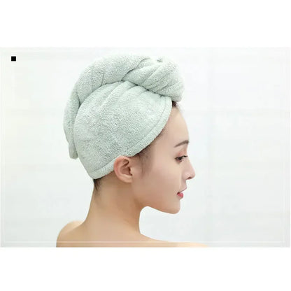 Microfiber Quick-Dry Hair Wrap Towel Turban