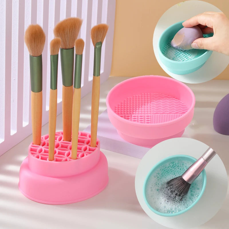 Silicone Makeup Brush Washing Bowl