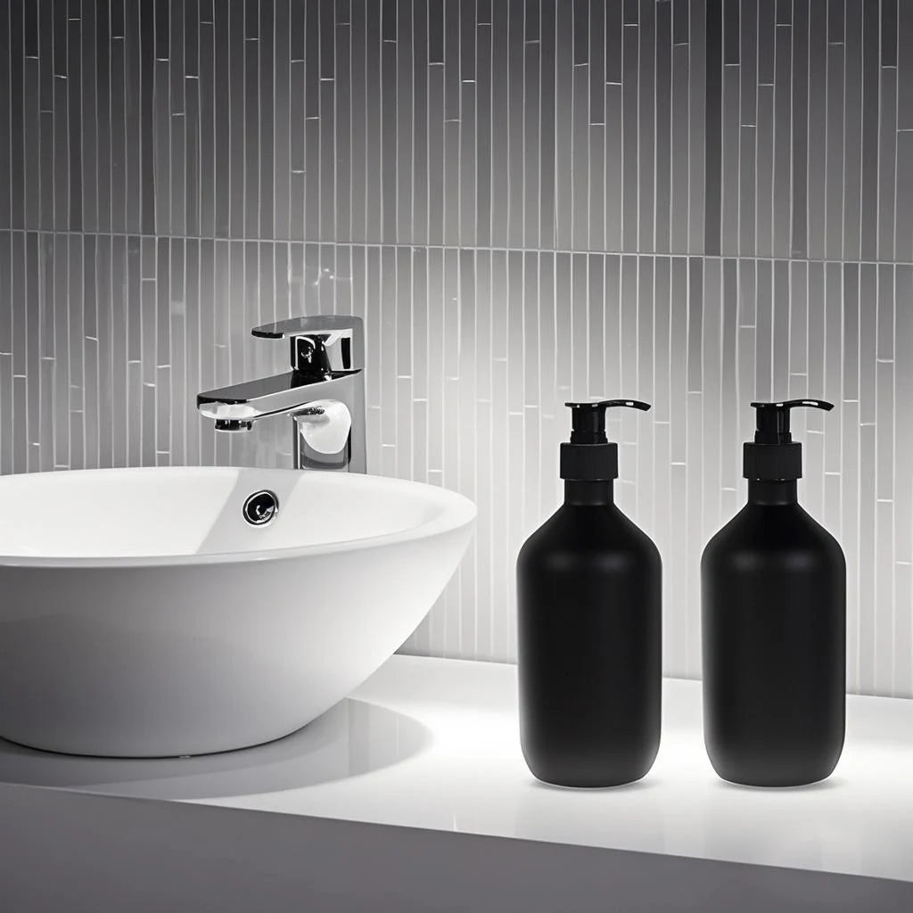 Matte Black Refillable Liquid Soap Dispenser