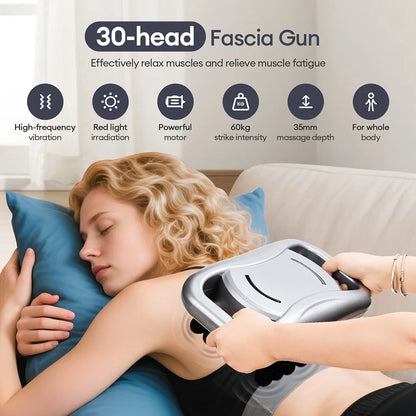 30-Head High-Frequency Massage Gun