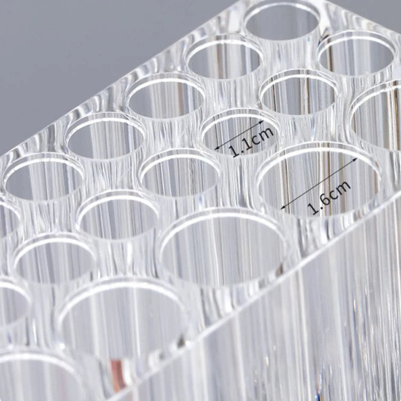 26-Hole Acrylic Nail Brush Organizer Stand