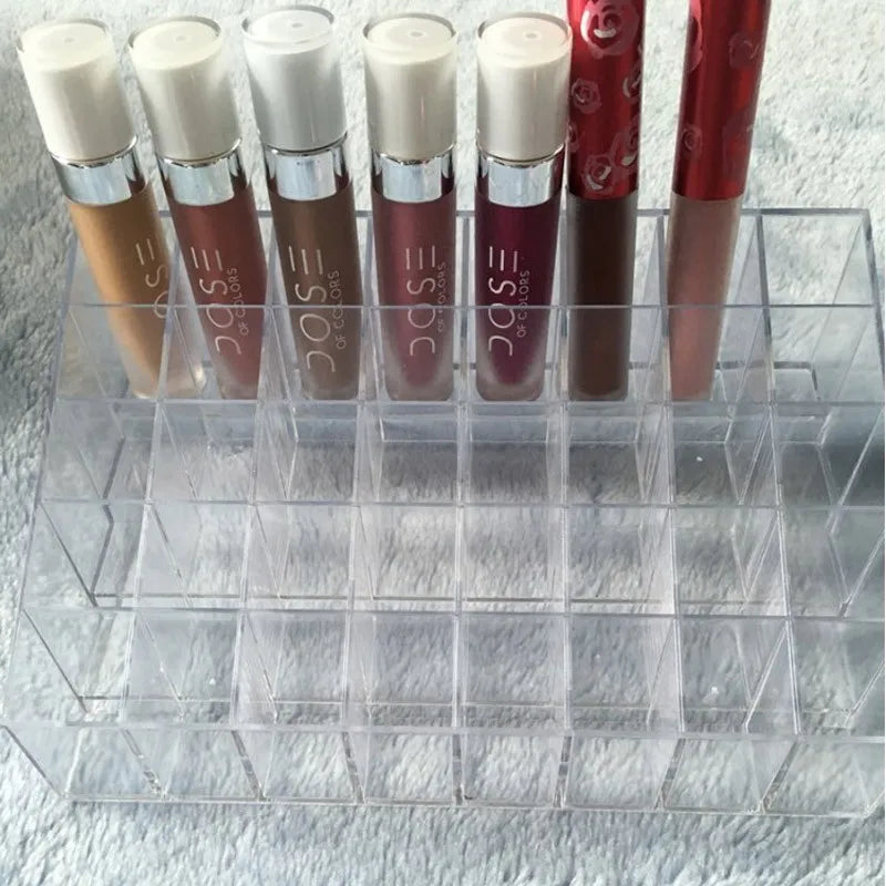 Clear Trapezoid Lipstick Display Stand