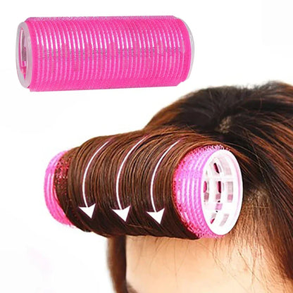 Large Self-Adhesive Hook Loop Hair Roller for DIY Curl Styling