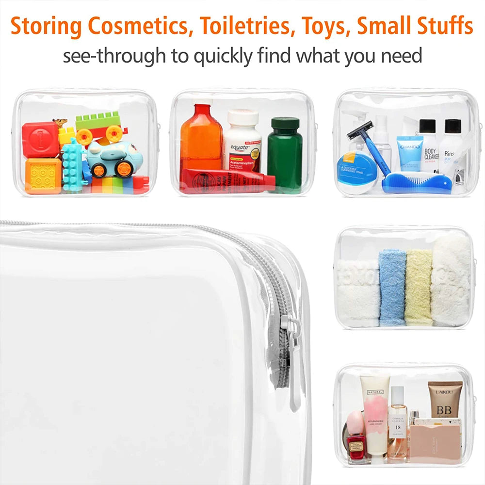 Clear White Travel Toiletry Bag