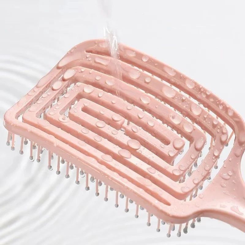 Elastic Hollow Hair Brush