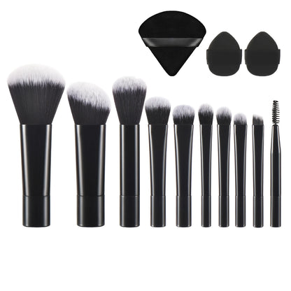 Mini Travel Makeup Brush and Puff Set