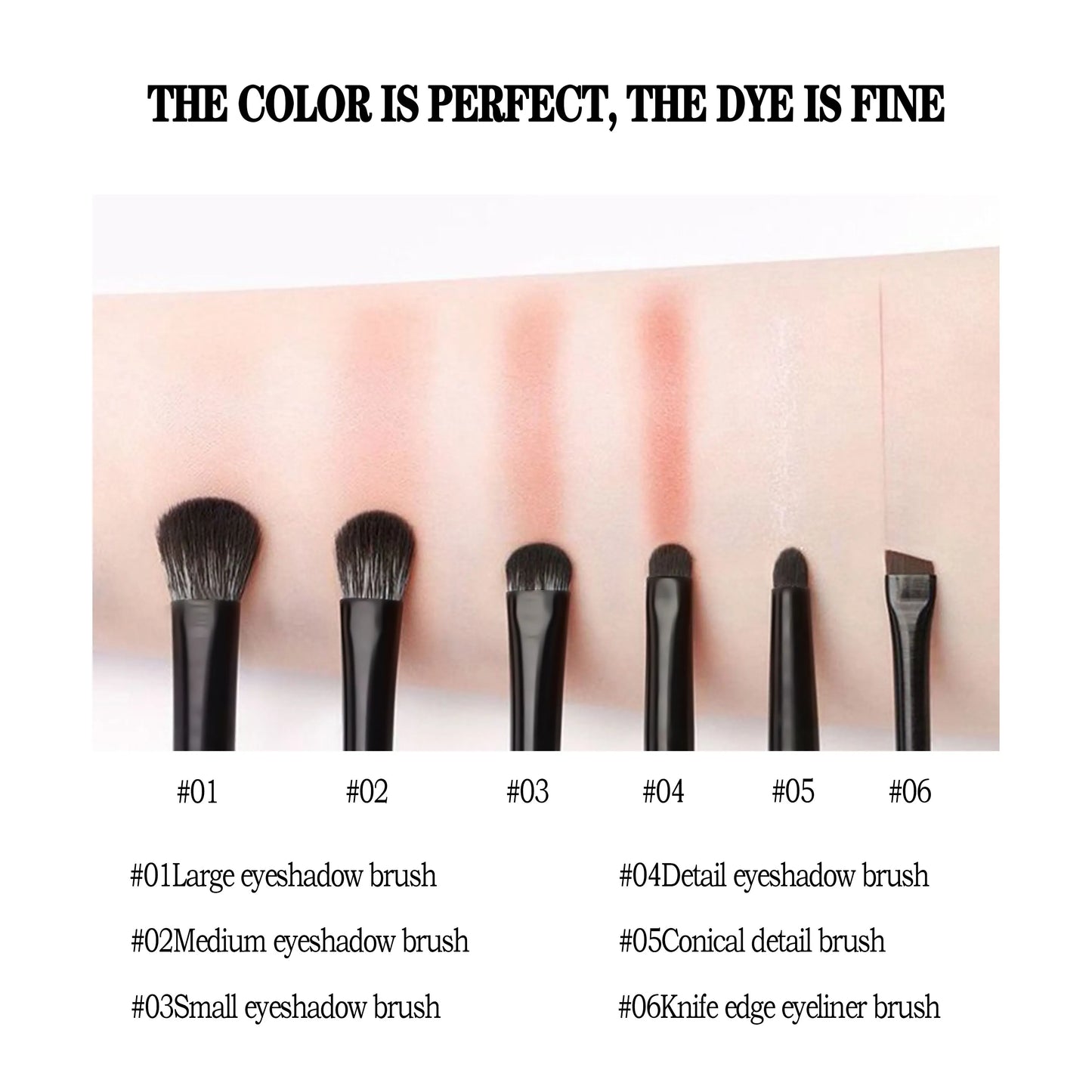 Six-Piece Professional Soft Eye Makeup Brush Set