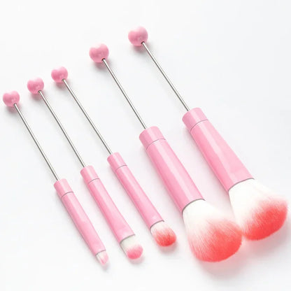 5-Piece Beadable Makeup Brush Set